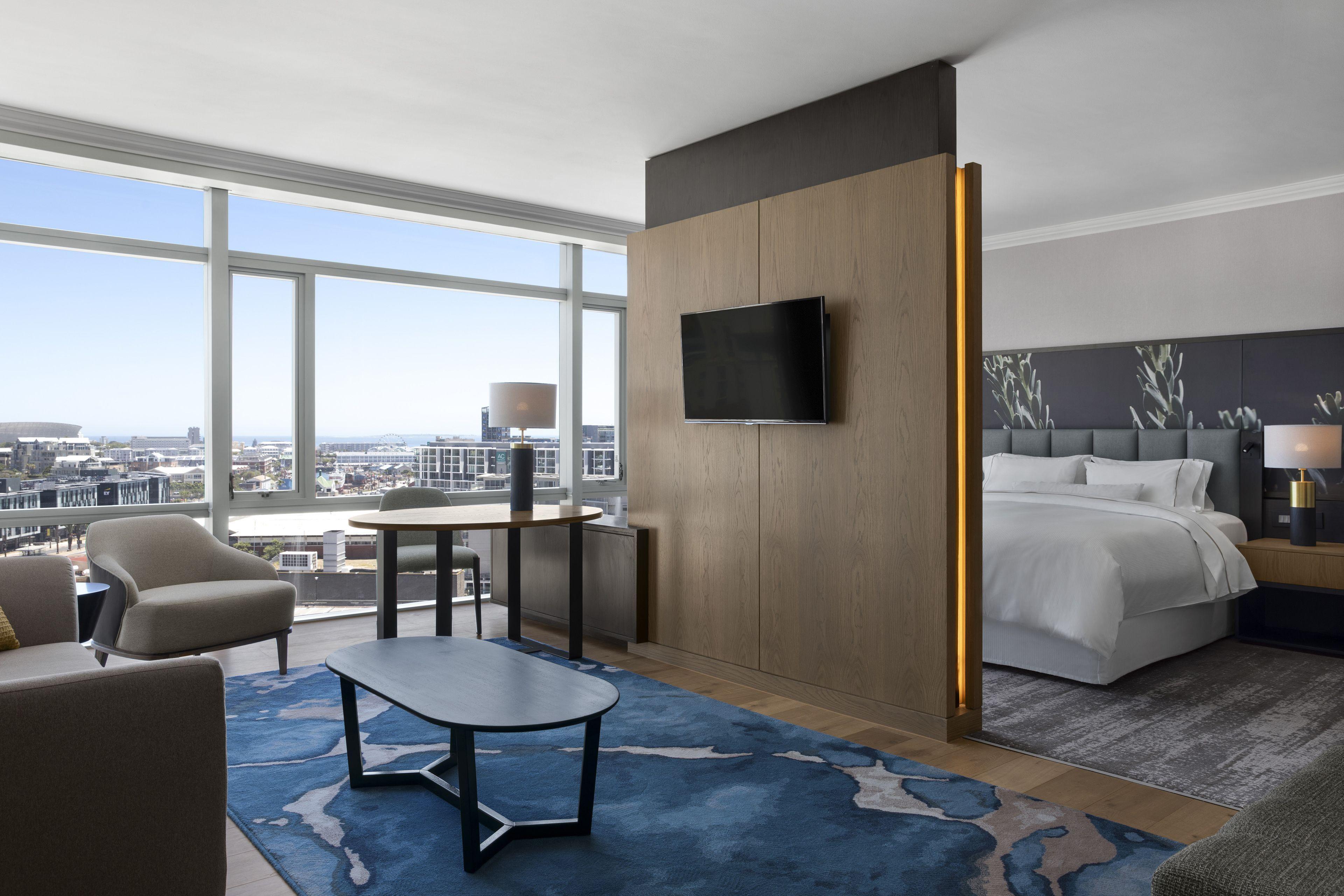 Spacious double bed suite at The Westin Cape Town