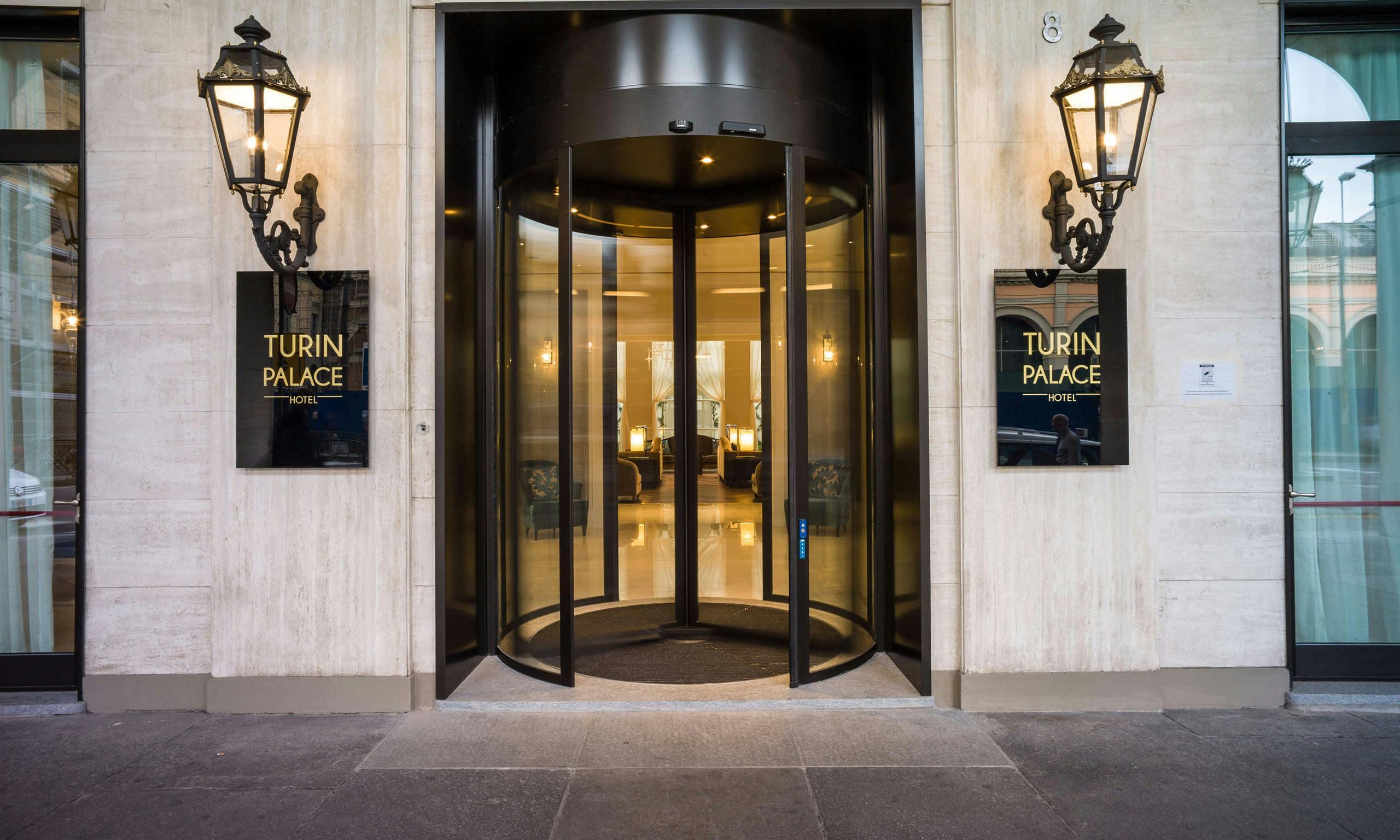 Front entrance to Turin Palace Hotel