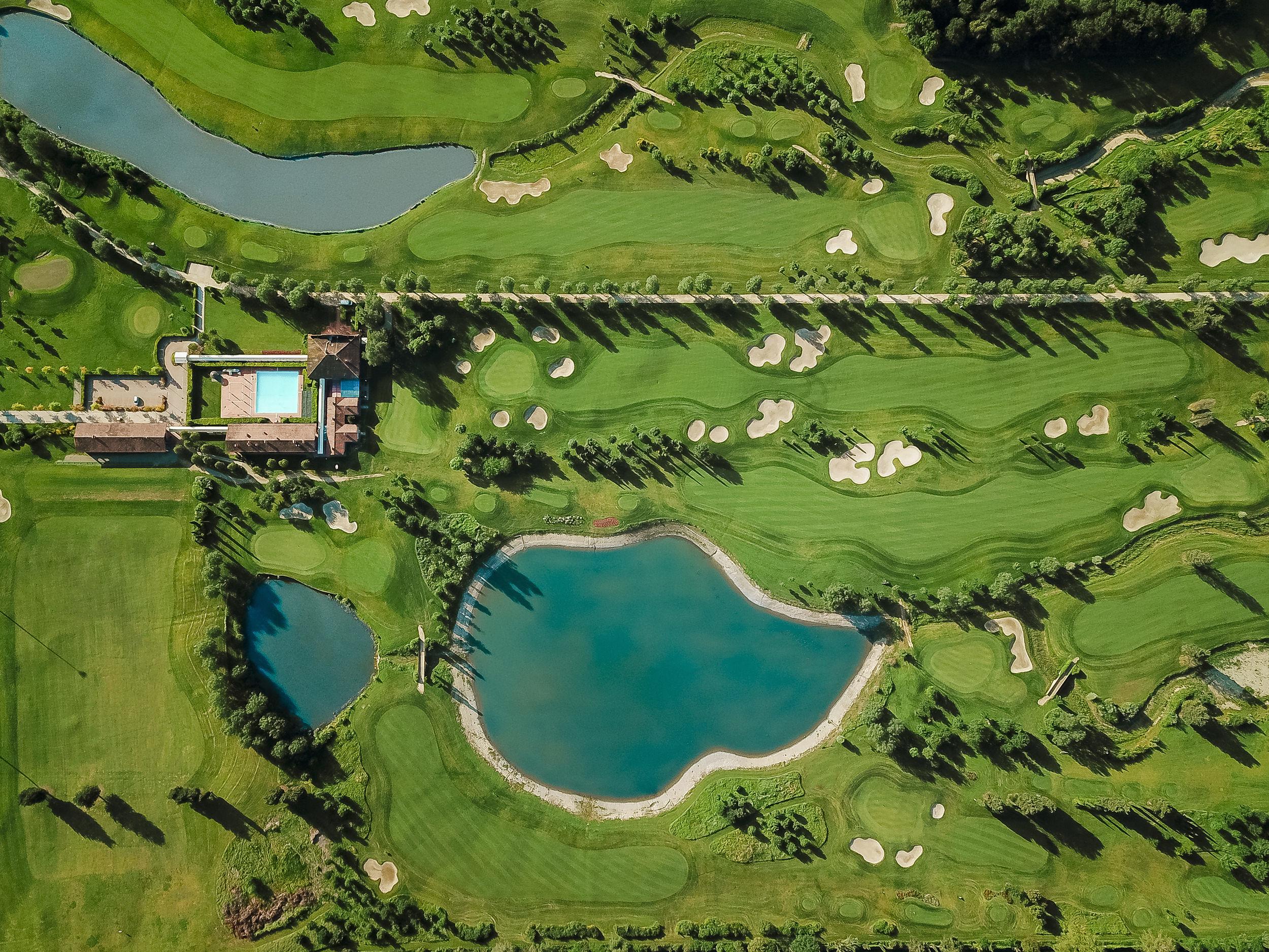 Aerial view of the UNA Poggio Dei Medici Golf Resort