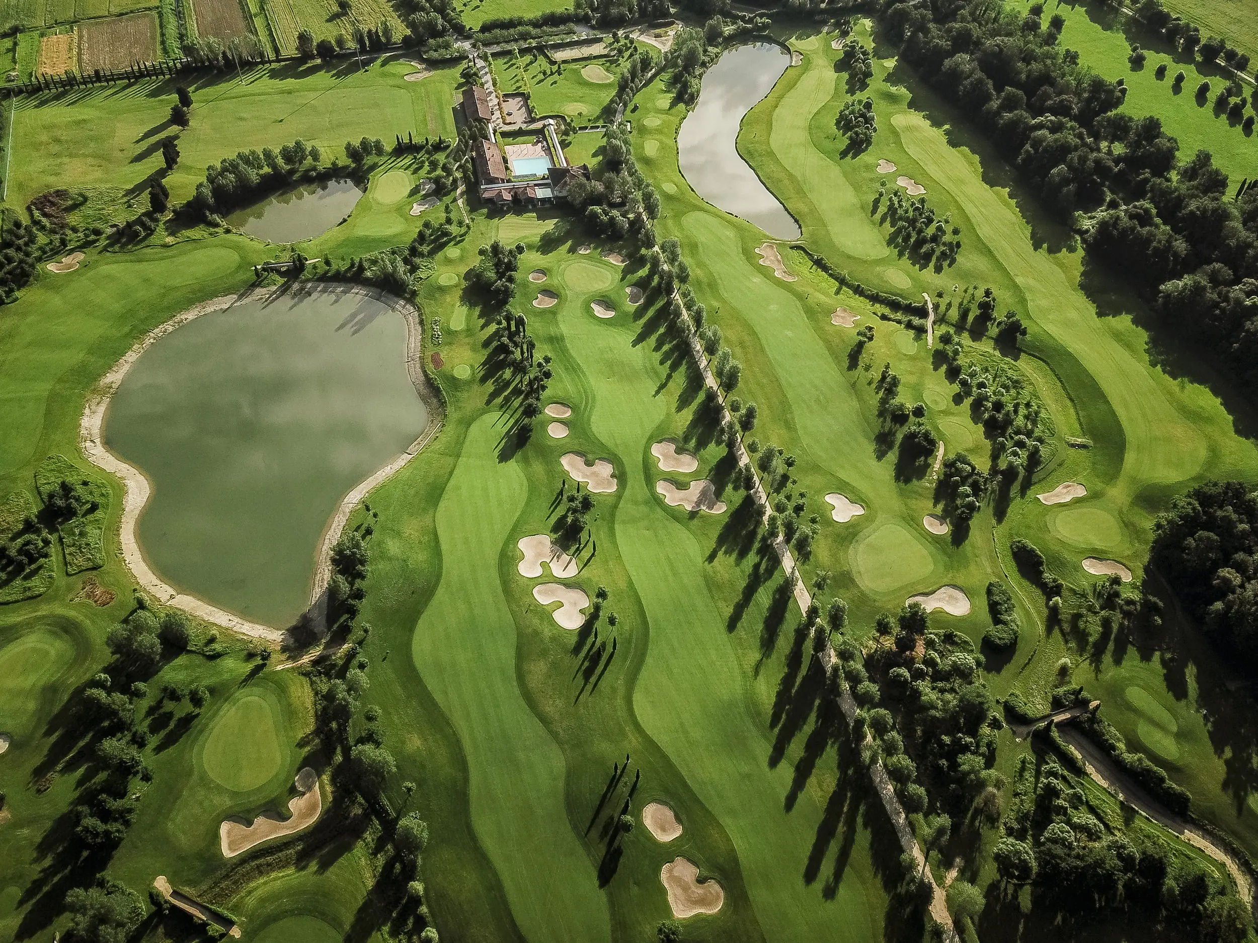 Aerial view looking down on UNA Poggio Dei Medici Golf Resort