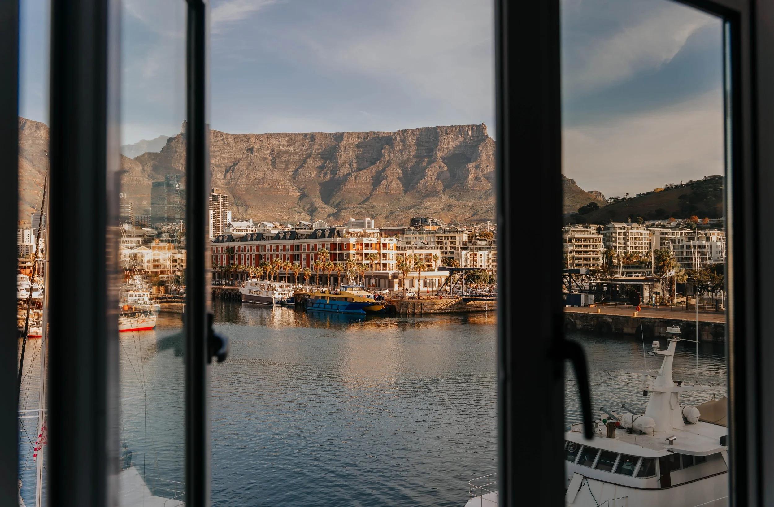 Window views from Victoria and Alfred Hotel Waterfront