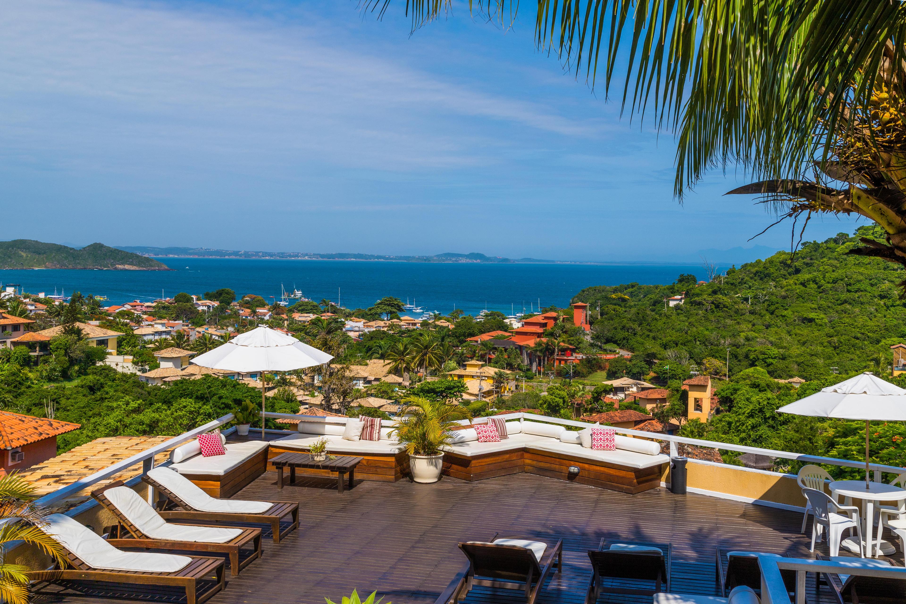 Panoramic view of the coast from Villa Mercede Hotel & Spa