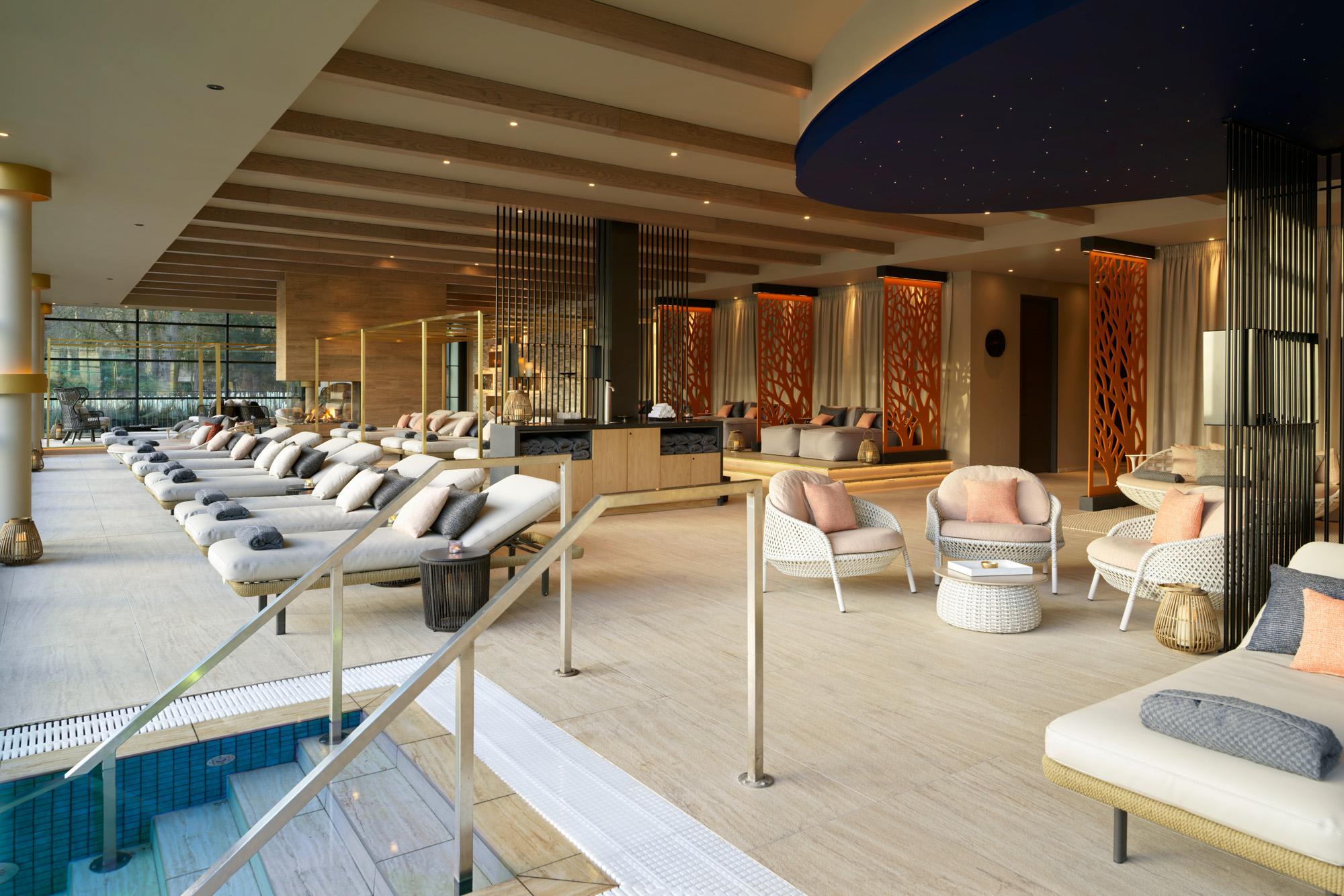 Indoor pool as part of spa facilities at SCHLOSS Roxburghe