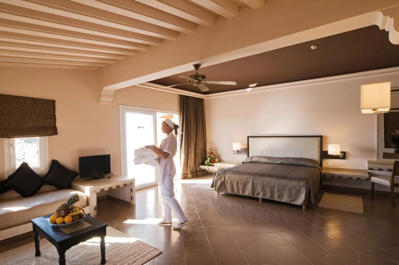 Spacious double bed suite at Clubhotel Riu Tikida Palmeraie