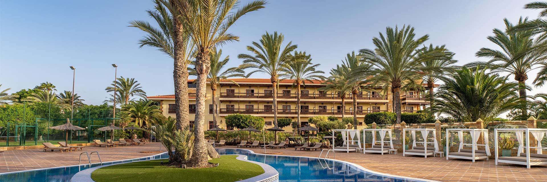 The Elba Palace Golf & Vital Hotel overlooking the outdoor swimming pool