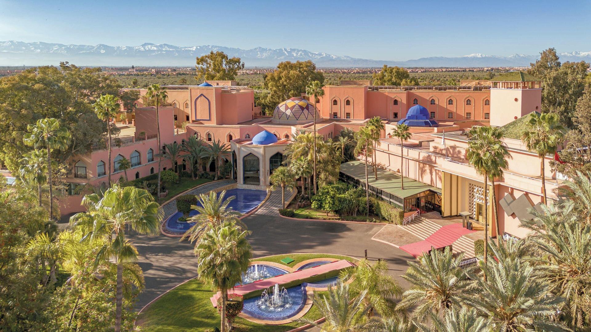 Overhead view of Es Saadi Marrakech Resort – Palace
