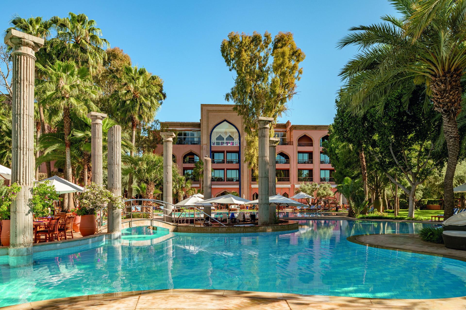 Outdoor pool at Es Saadi Marrakech Resort – Palace