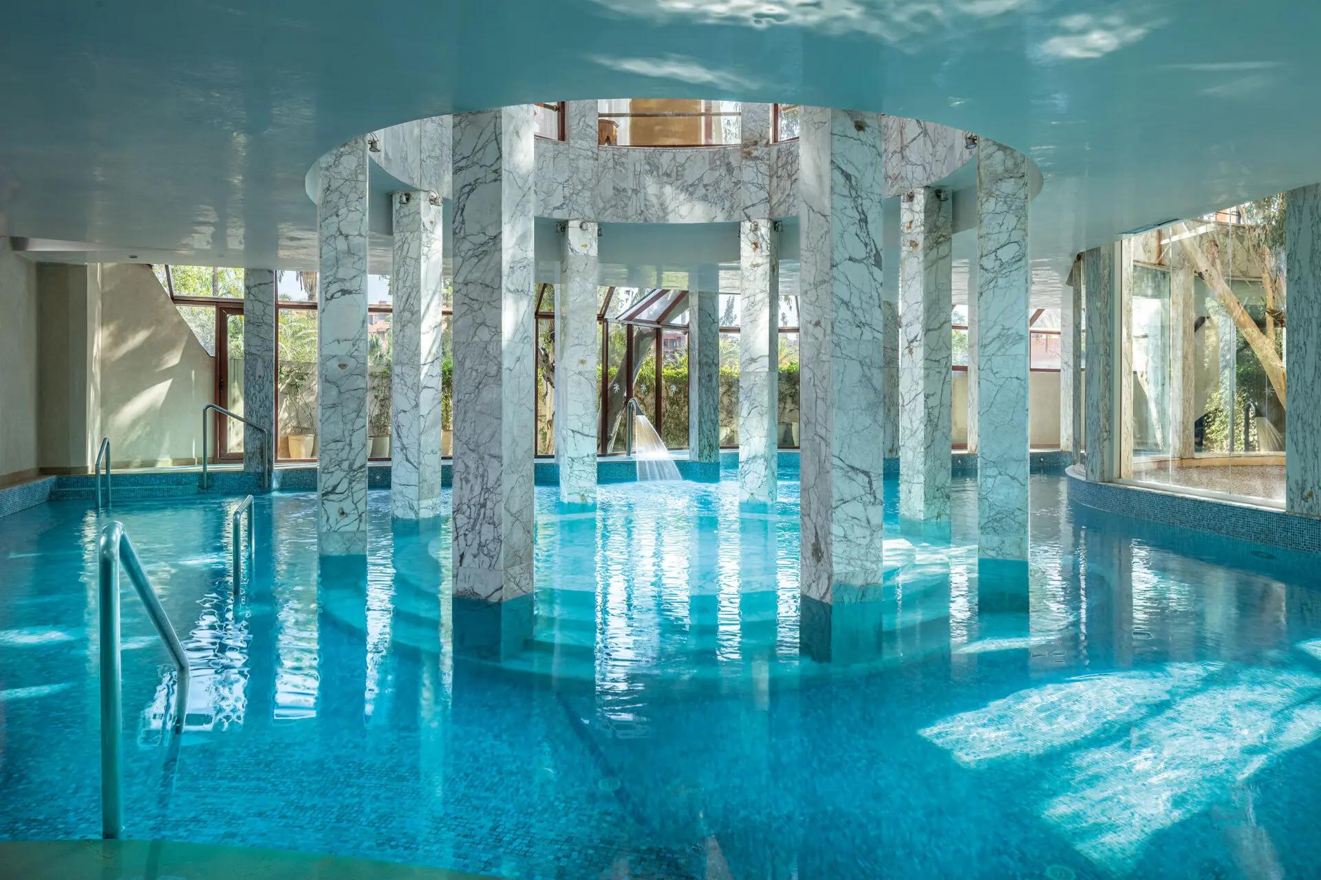 Indoor pool as part of the spa facilities at Es Saadi Marrakech Resort – Palace