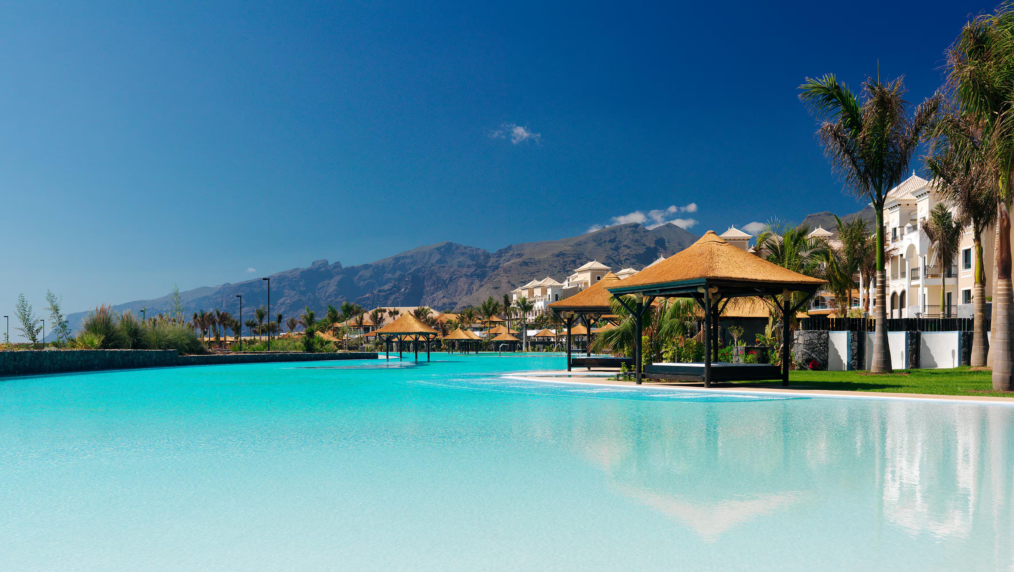 Panoramic view of the outdoor pool at Gran Meliá Palacio de Isora