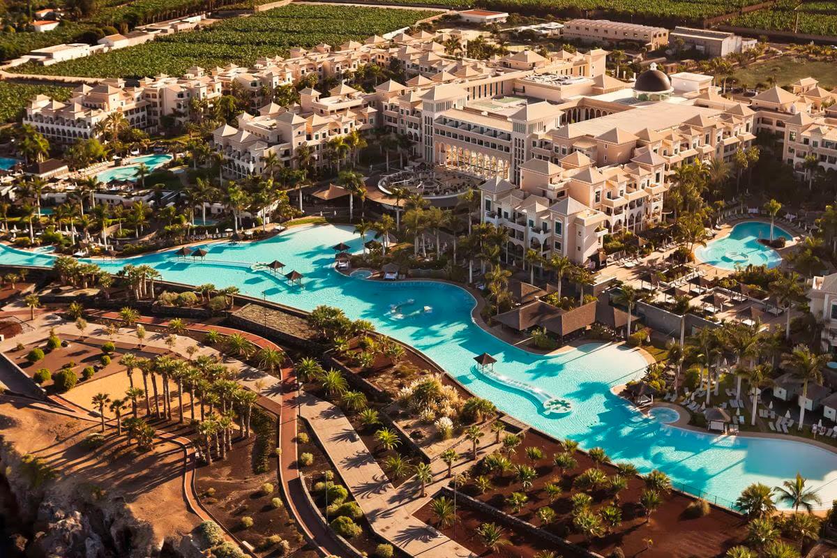 Aerial view looking down on Gran Meliá Palacio de Isora