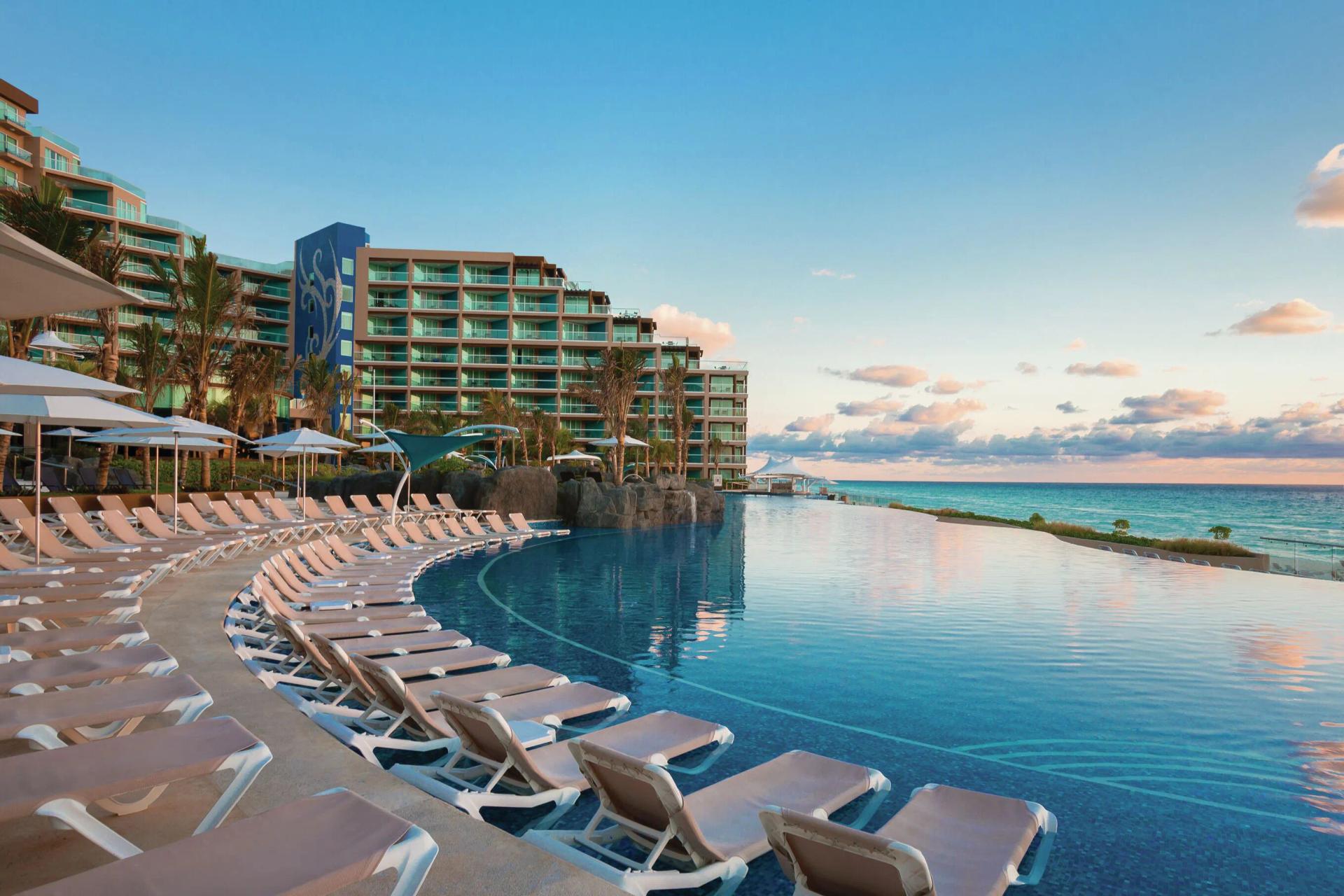 Outdoor swimming pool at Hard Rock Hotel Cancun