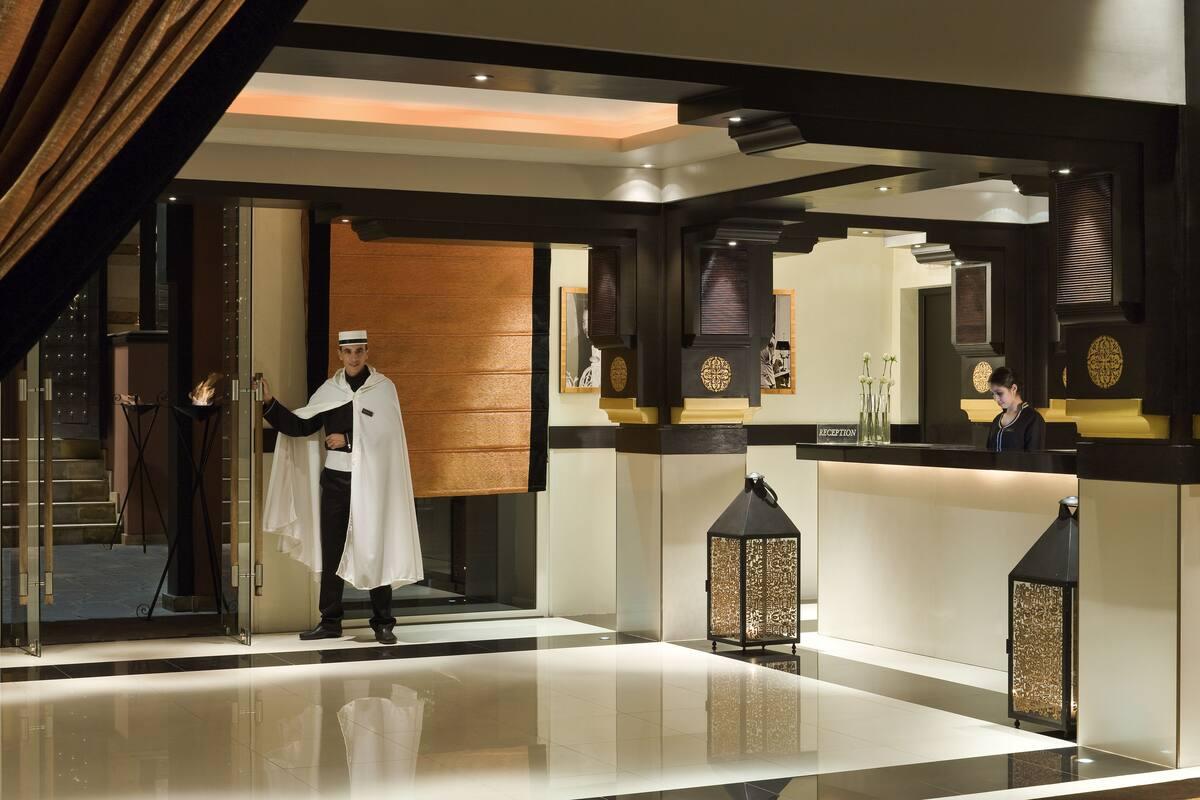 The reception at Hotel & Ryads Barrière Le Naoura
