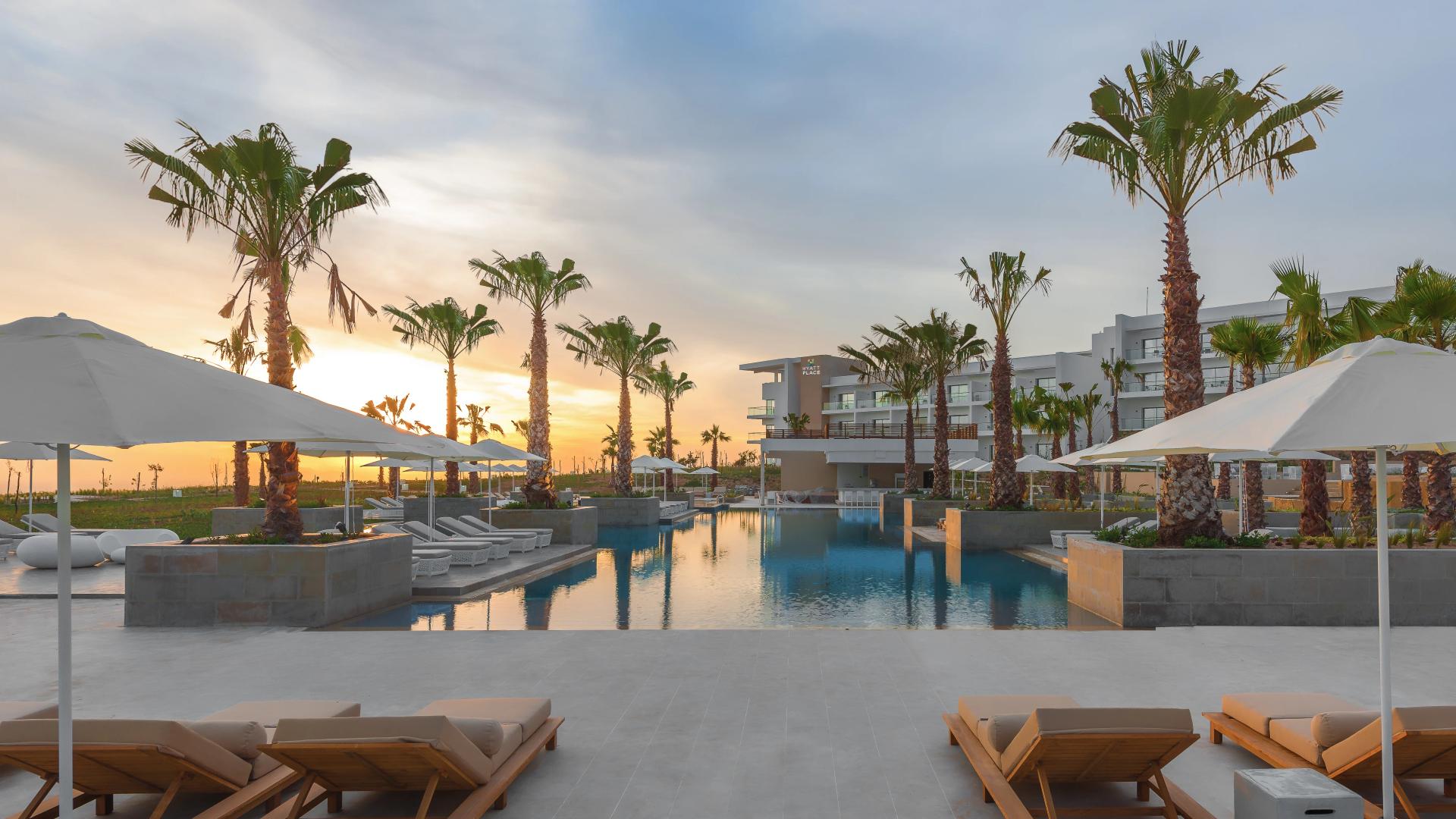 The outdoor pool at Hyatt Place Taghazout Bay