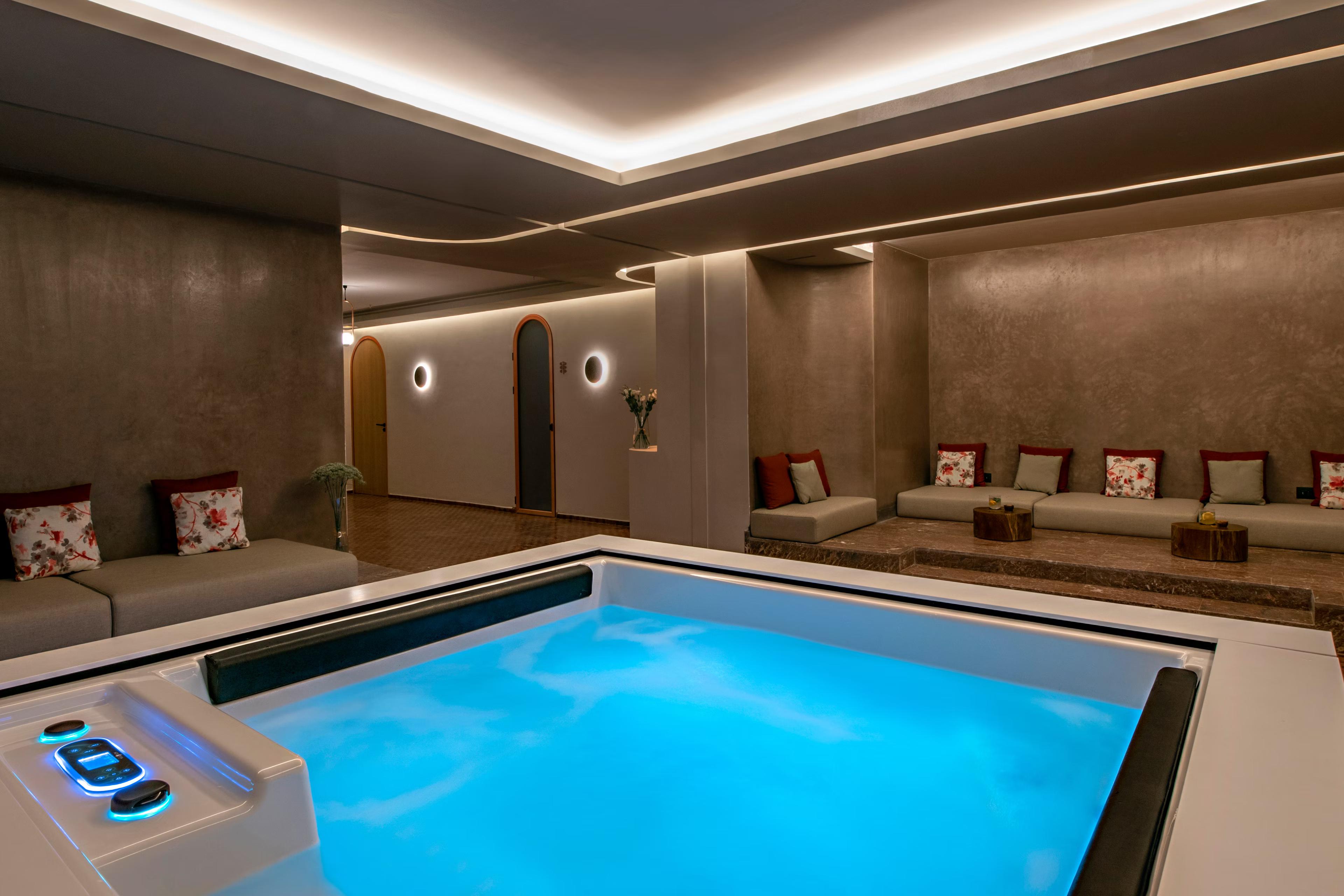 Indoor pool as part of the spa facilities at Hyatt Regency Taghazout Bay