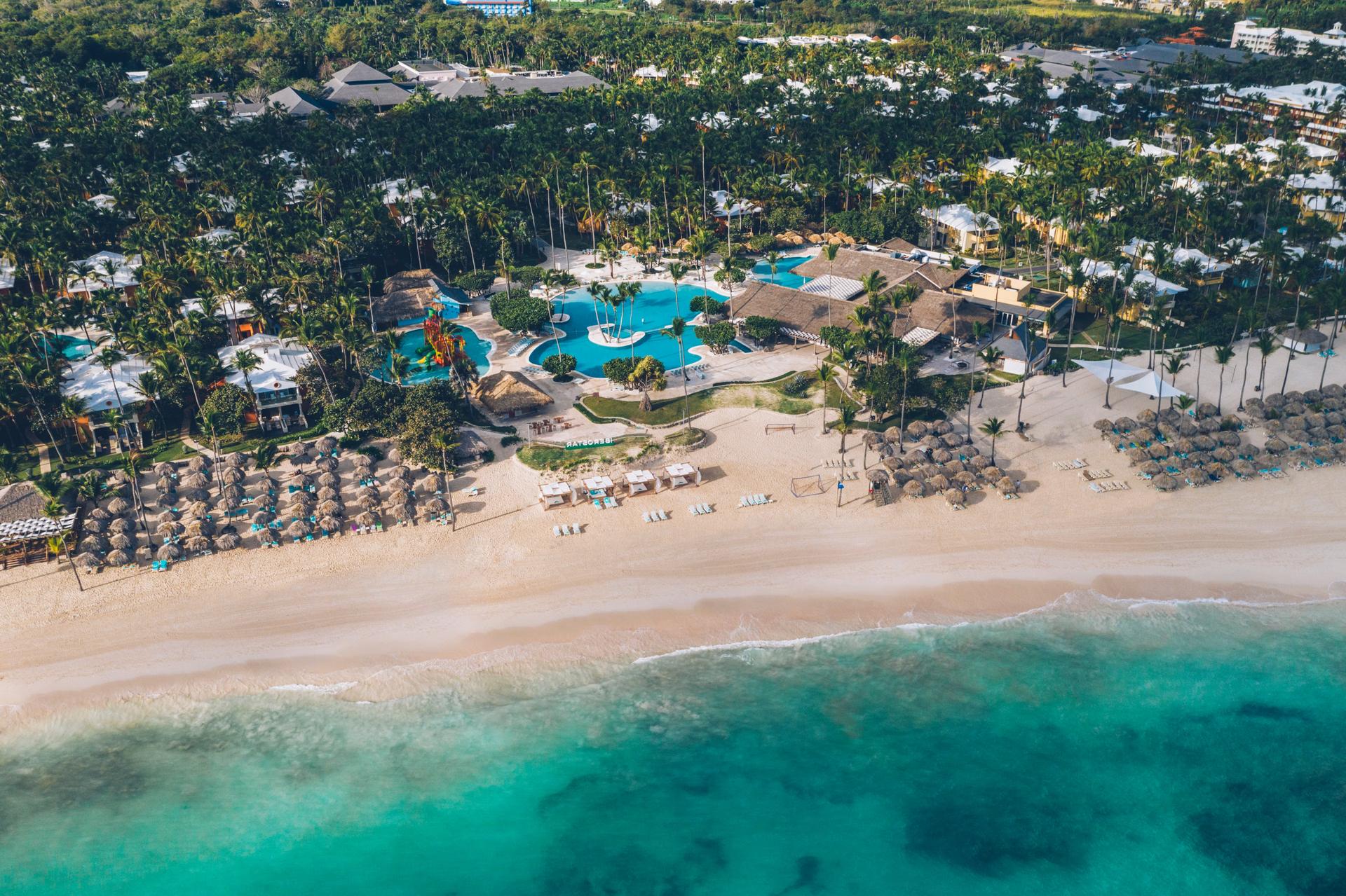 Aerial view of the beachfront Iberostar Selection Bávaro Suites