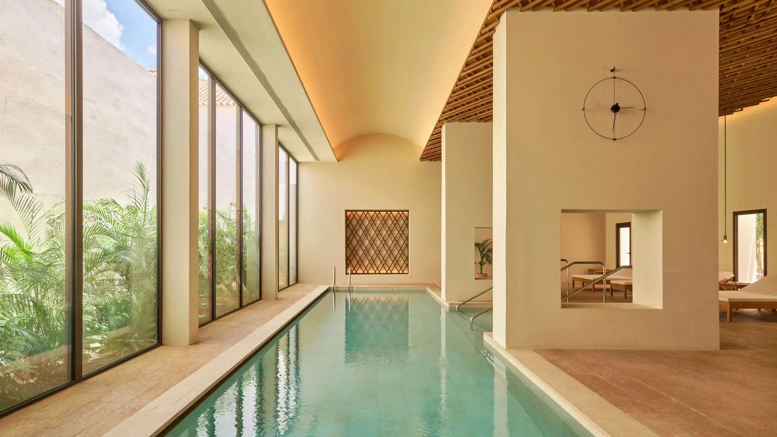 Indoor pool as part of the spa facilities at La Zambra Resort