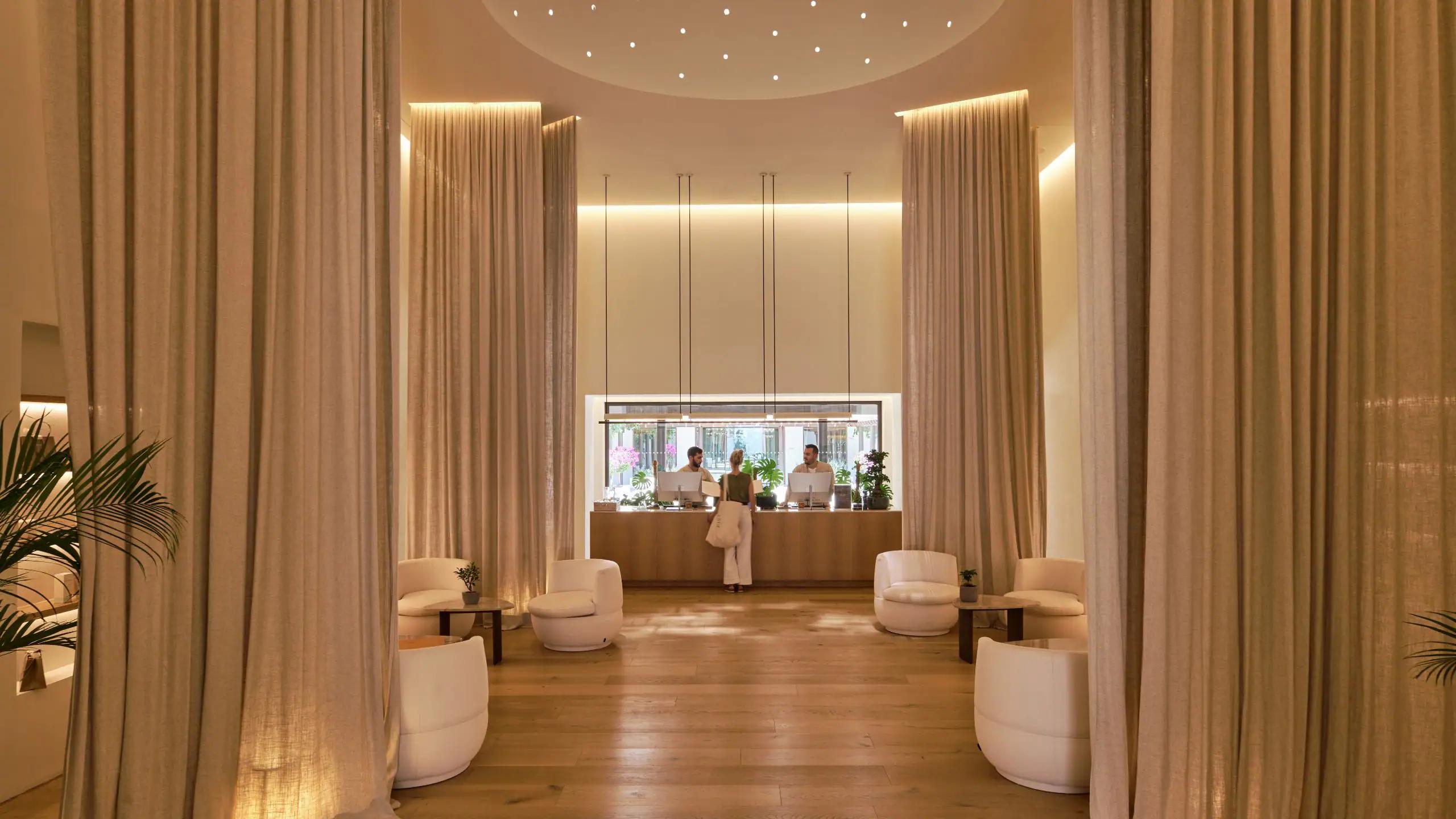 Front desk to the reception at La Zambra Resort