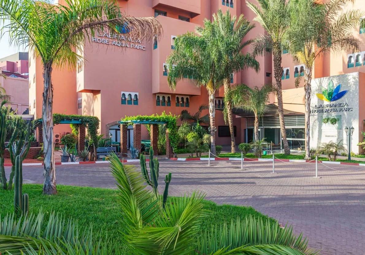 Front entrance to Labranda Rose and Aqua Parc Hotel
