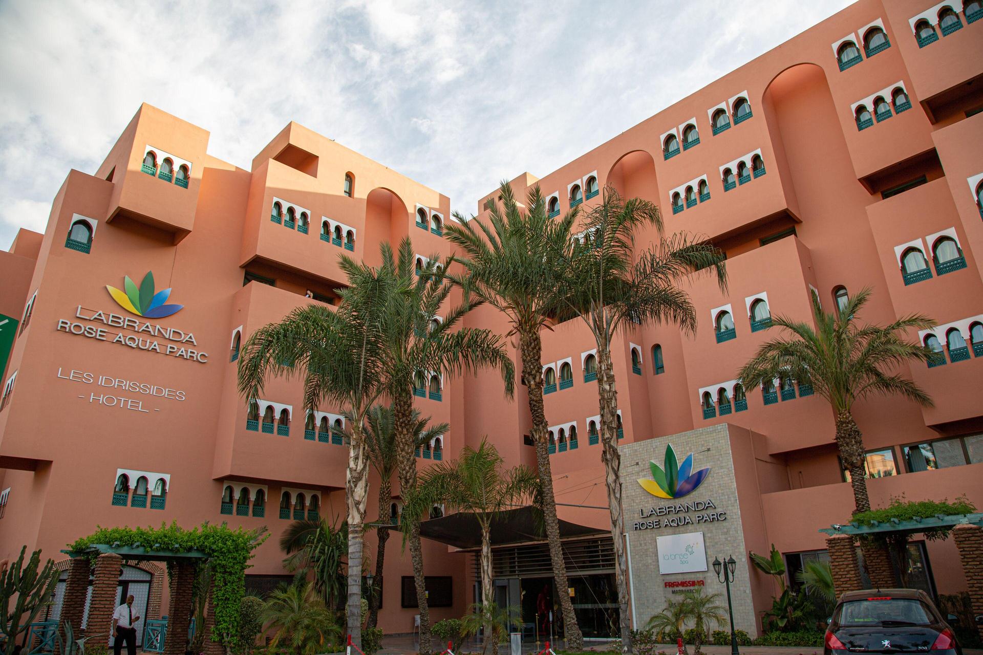 Front entrance to Labranda Rose and Aqua Parc Hotel
