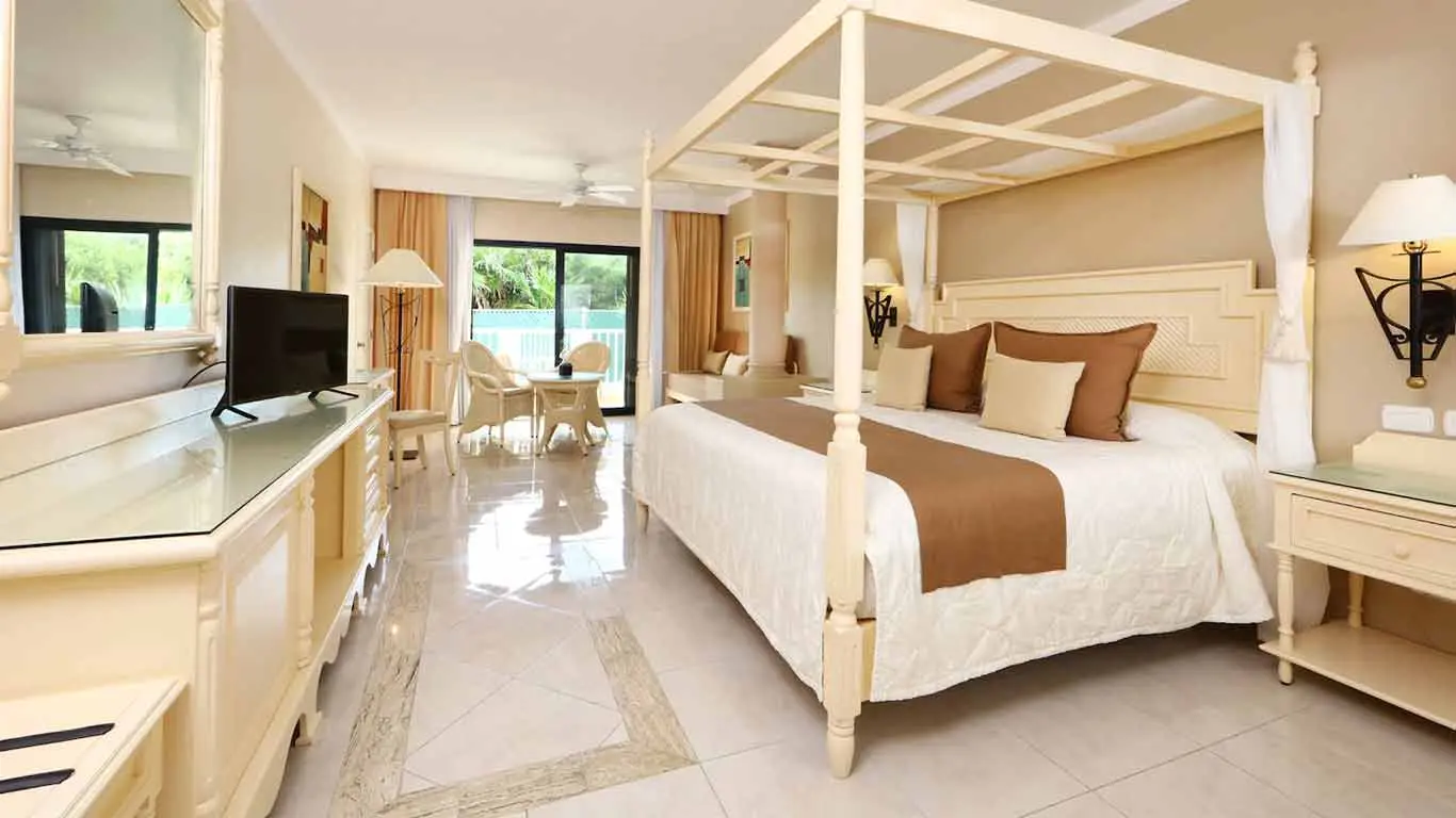 Double bed suite at Luxury Bahia Principe Akumal