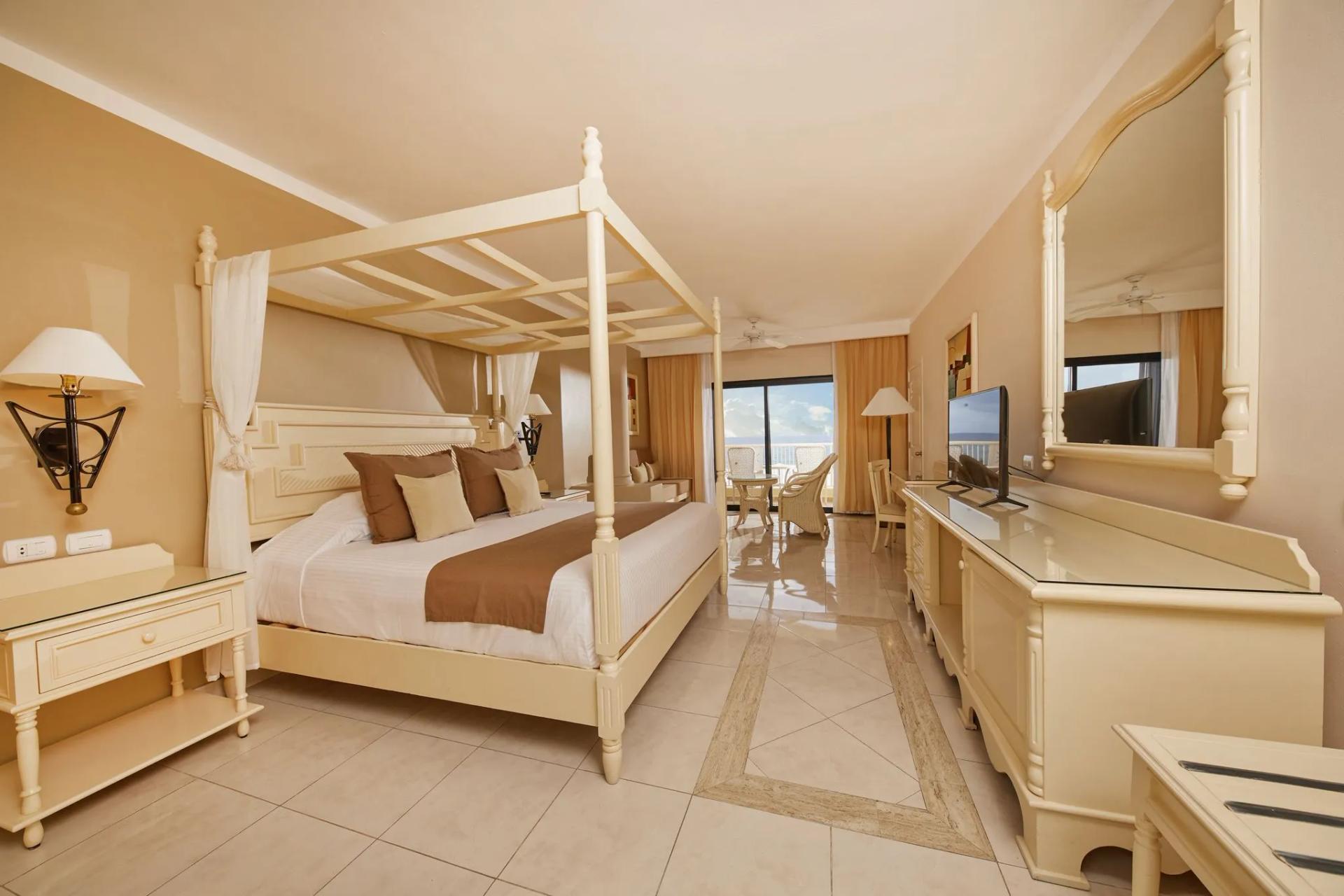 Double bed suite at Luxury Bahia Principe Akumal