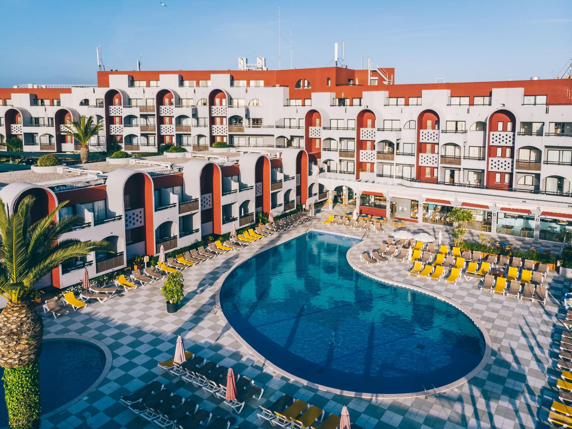 Overhead view looking down on Muthu Oura Praia Hotel