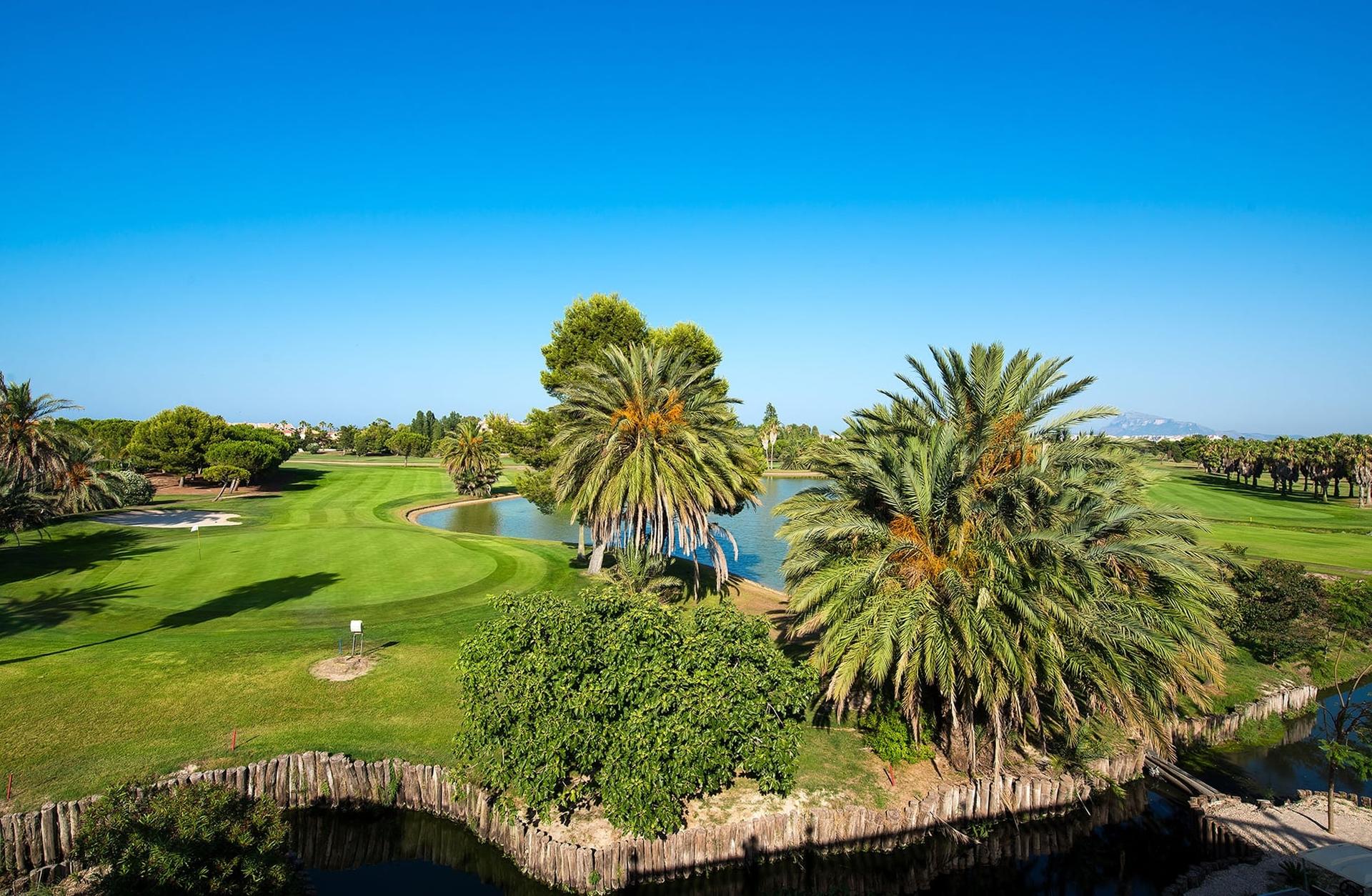 A well maintained fairway at the Oliva Nova Beach & Golf Hotel course