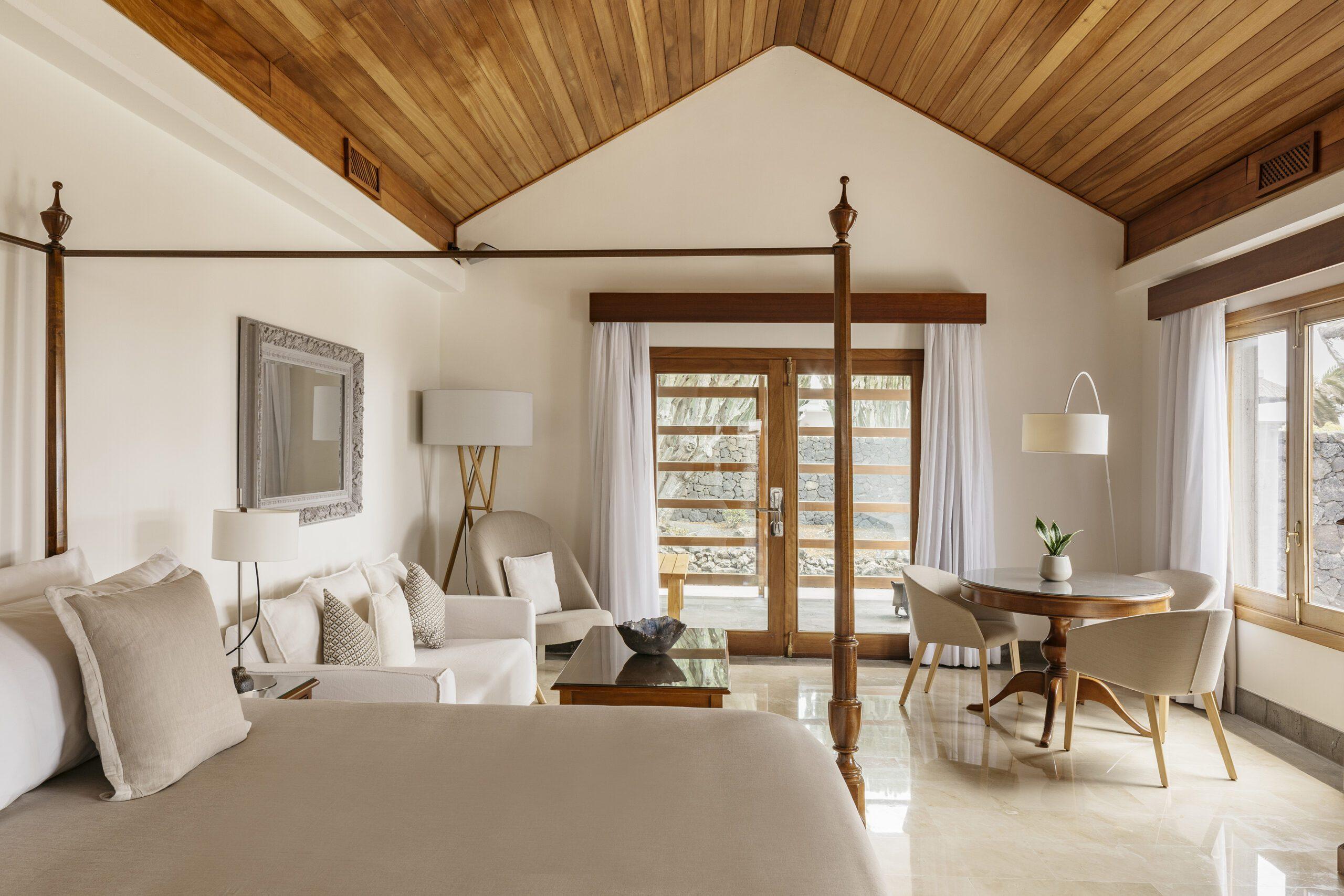 Spacious double bed suite at Paradisus by Meliá Salinas Lanzarote