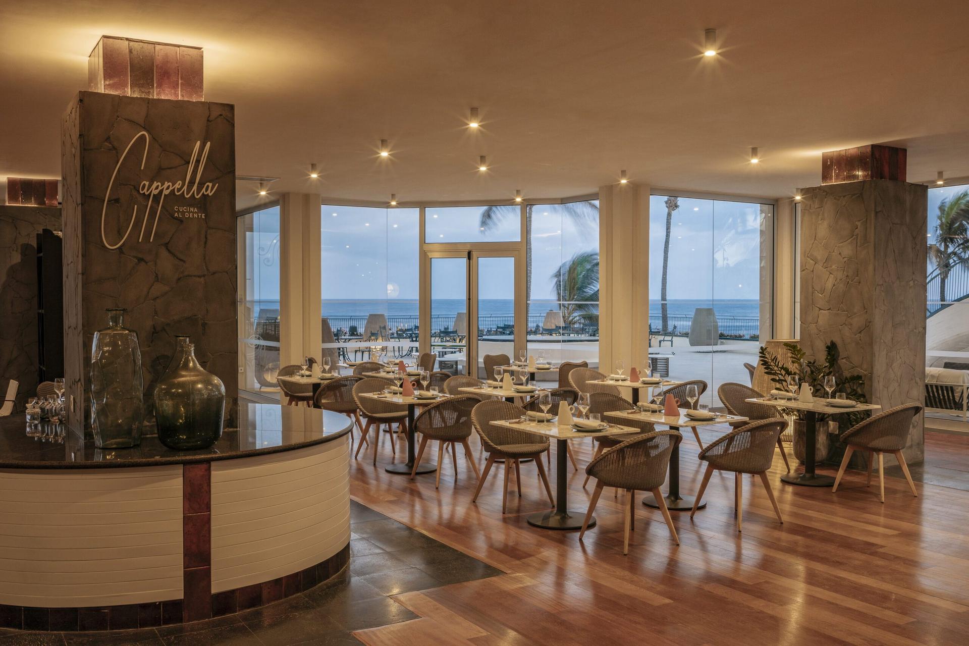 Indoor dining at Paradisus by Meliá Salinas Lanzarote