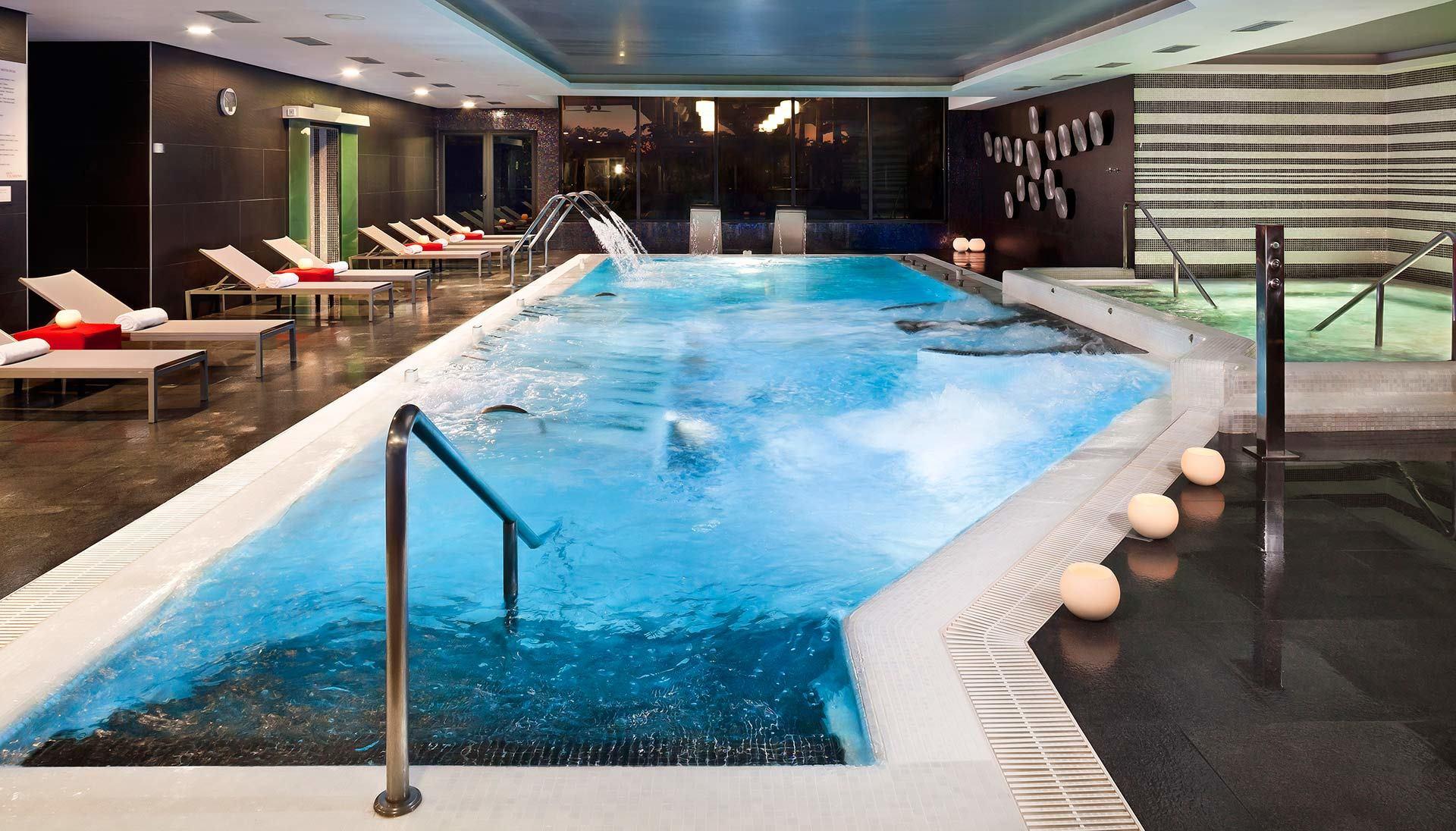 Indoor pool as part of spa facilities at RedLevel at Gran Meliá Palacio de Isora