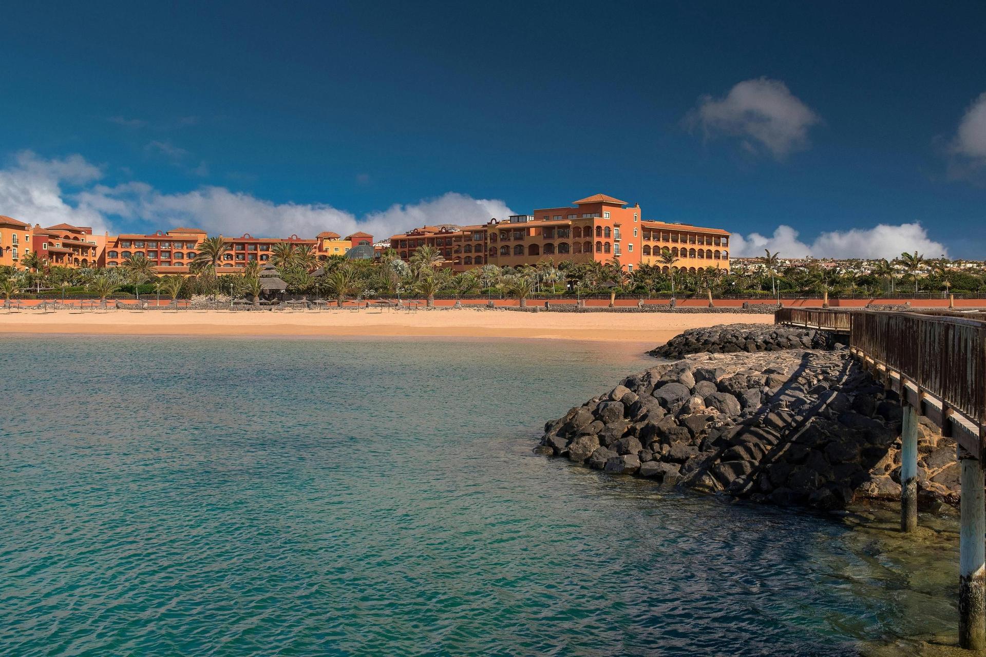 Panoramic view of the coastal Sheraton Fuerteventura Beach, Golf & Spa Resort