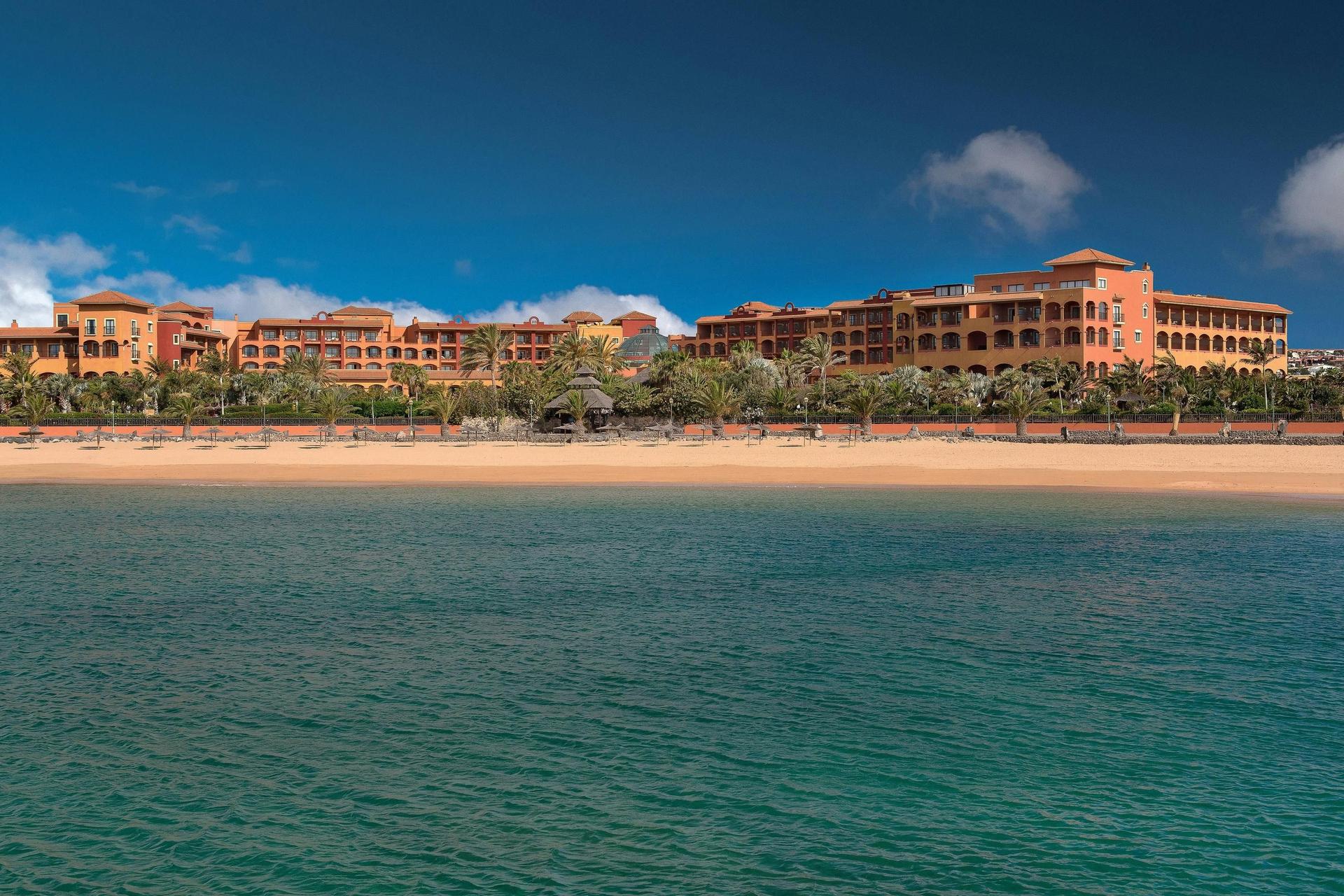 Panoramic view of Sheraton Fuerteventura Beach, Golf & Spa Resort overlooking the ocean