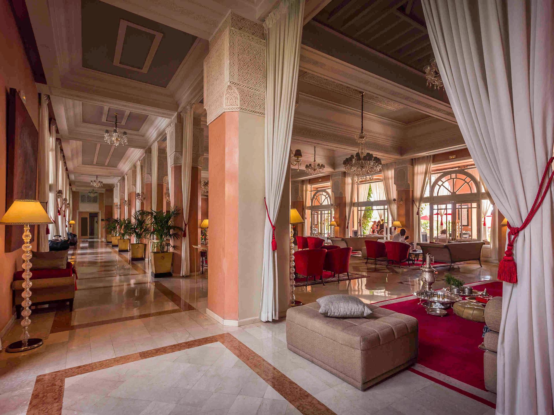 Indoor lounging area at Sofitel Marrakech Palais Imperial & Spa
