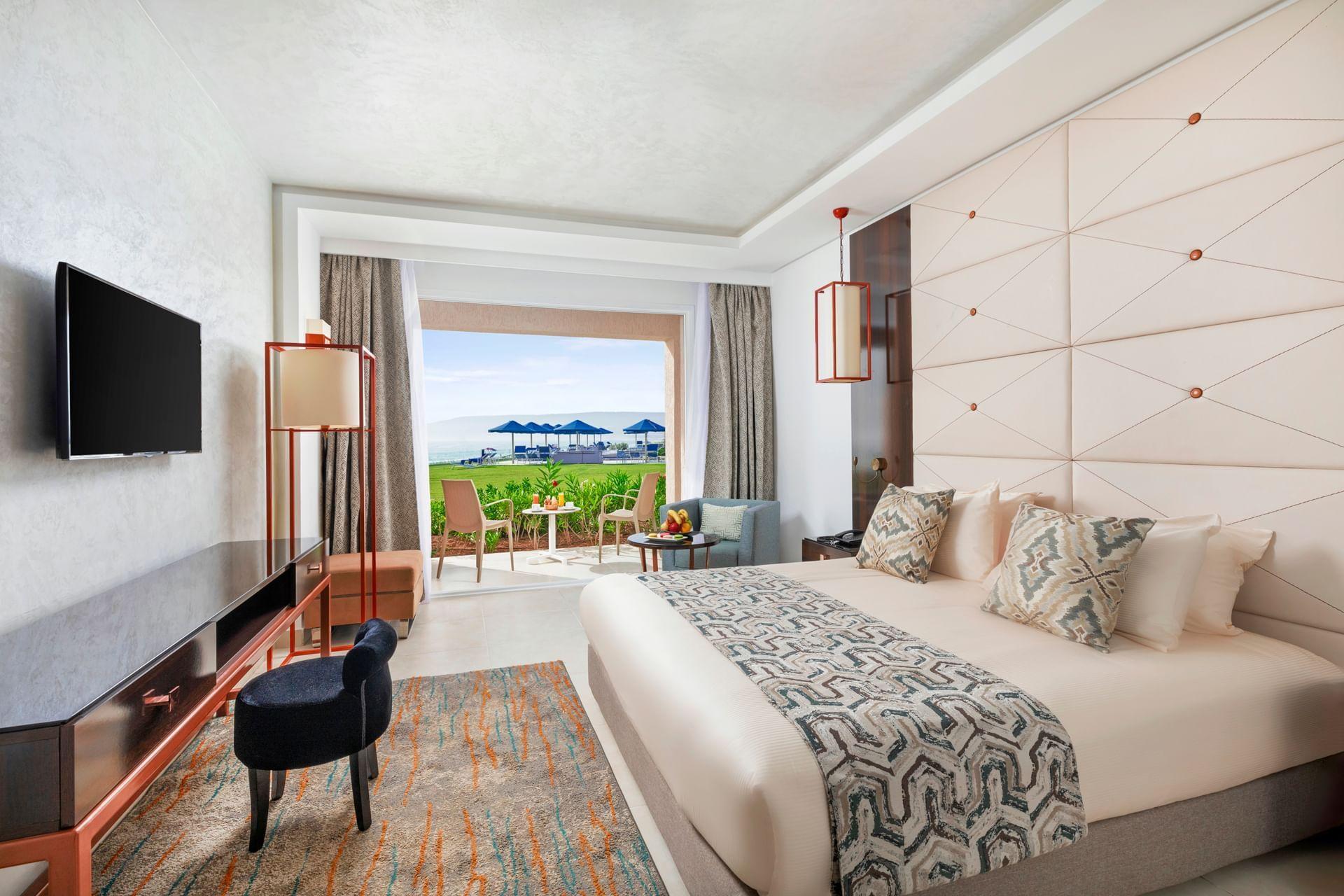 Double bed suite at White Beach Resort Taghazout