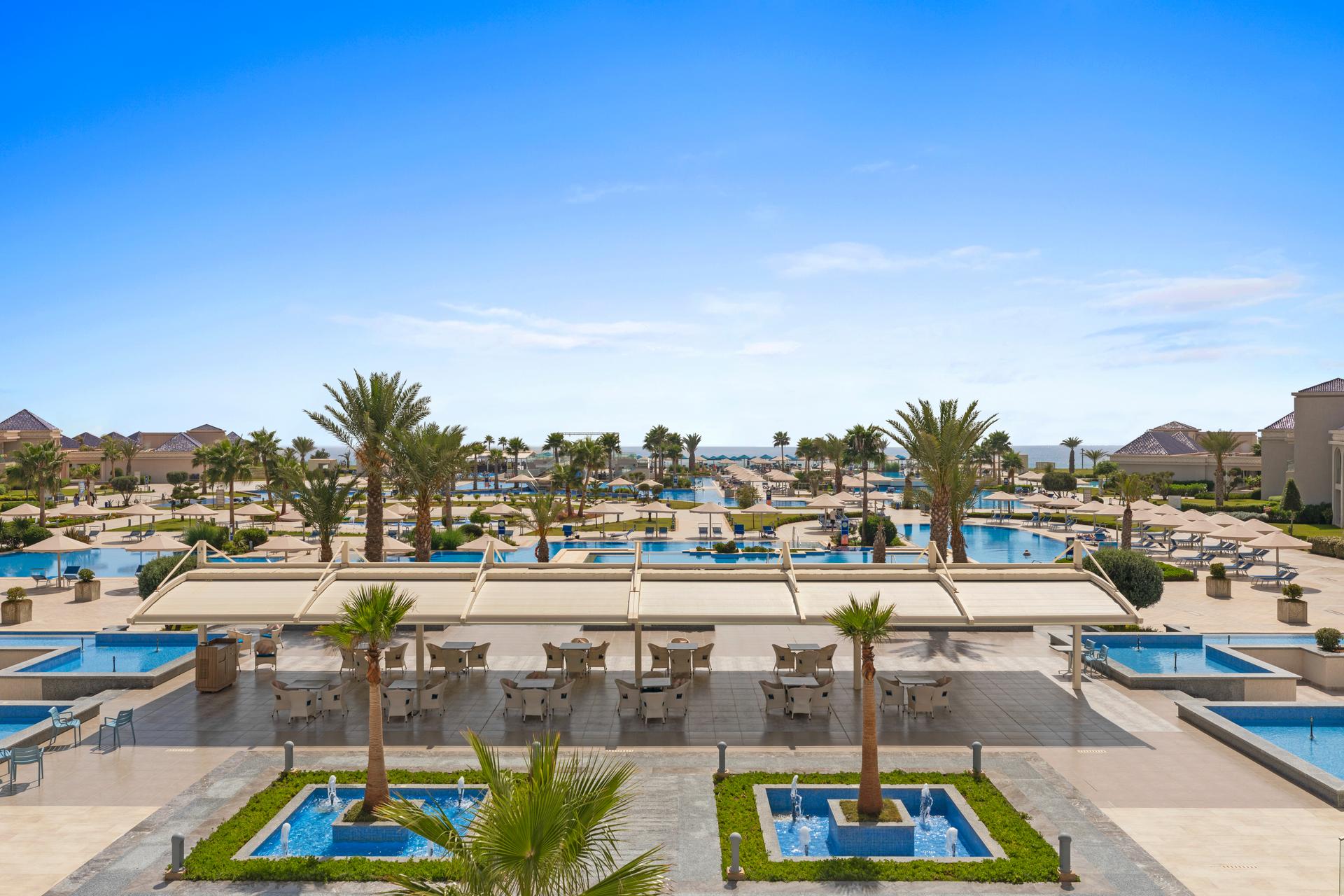 Overhead view of White Beach Resort Taghazout