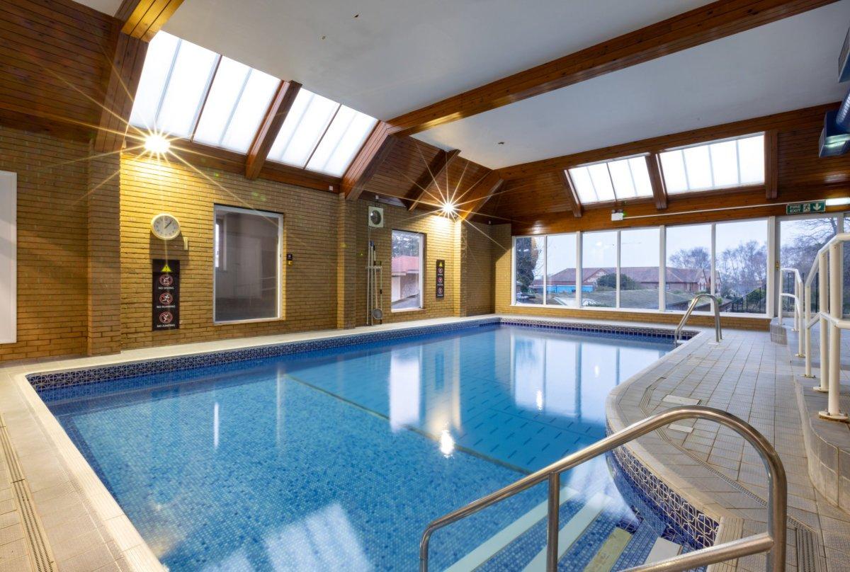 Indoor pool at Avisford Park Hotel