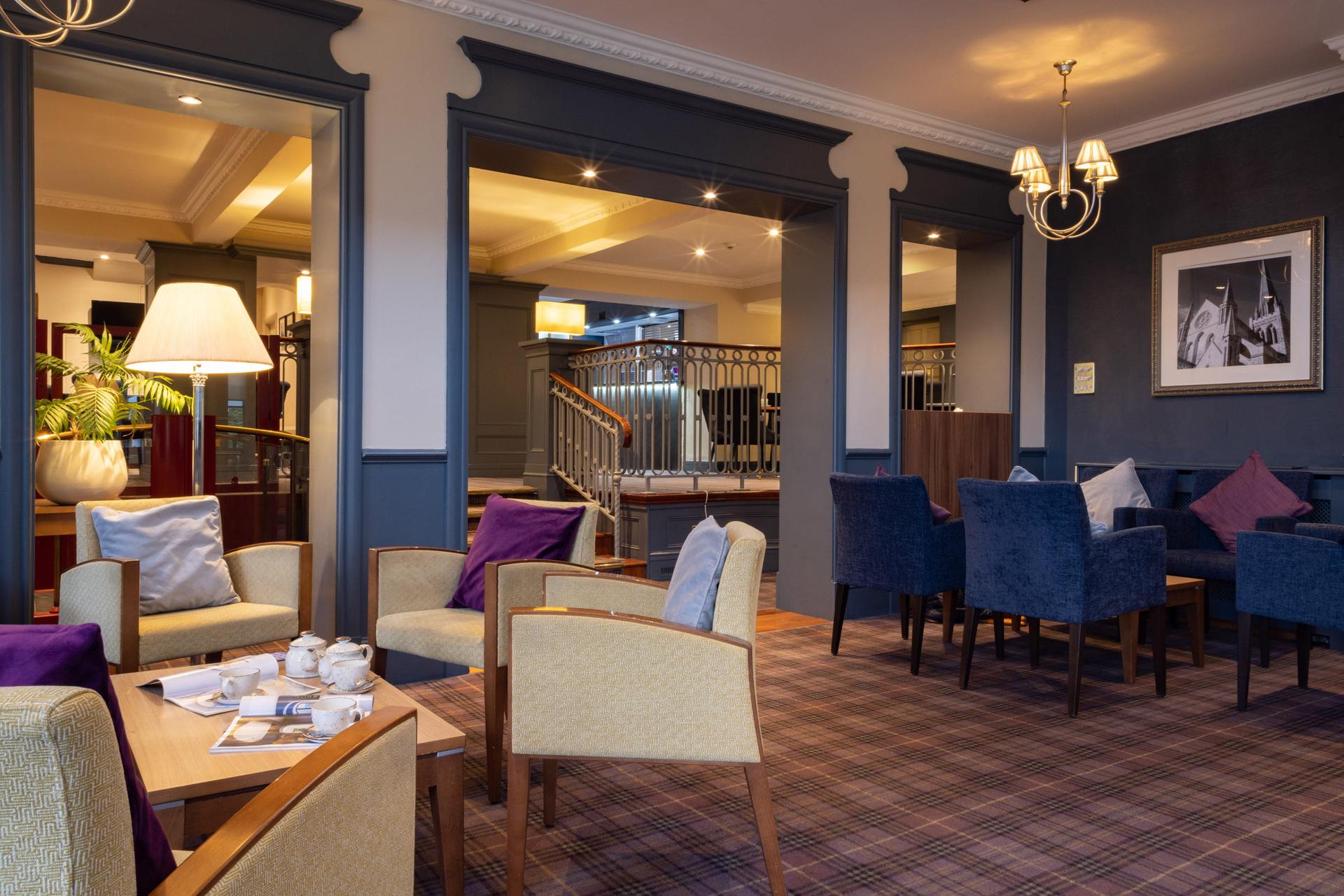 Indoor lounging area at Avisford Park Hotel