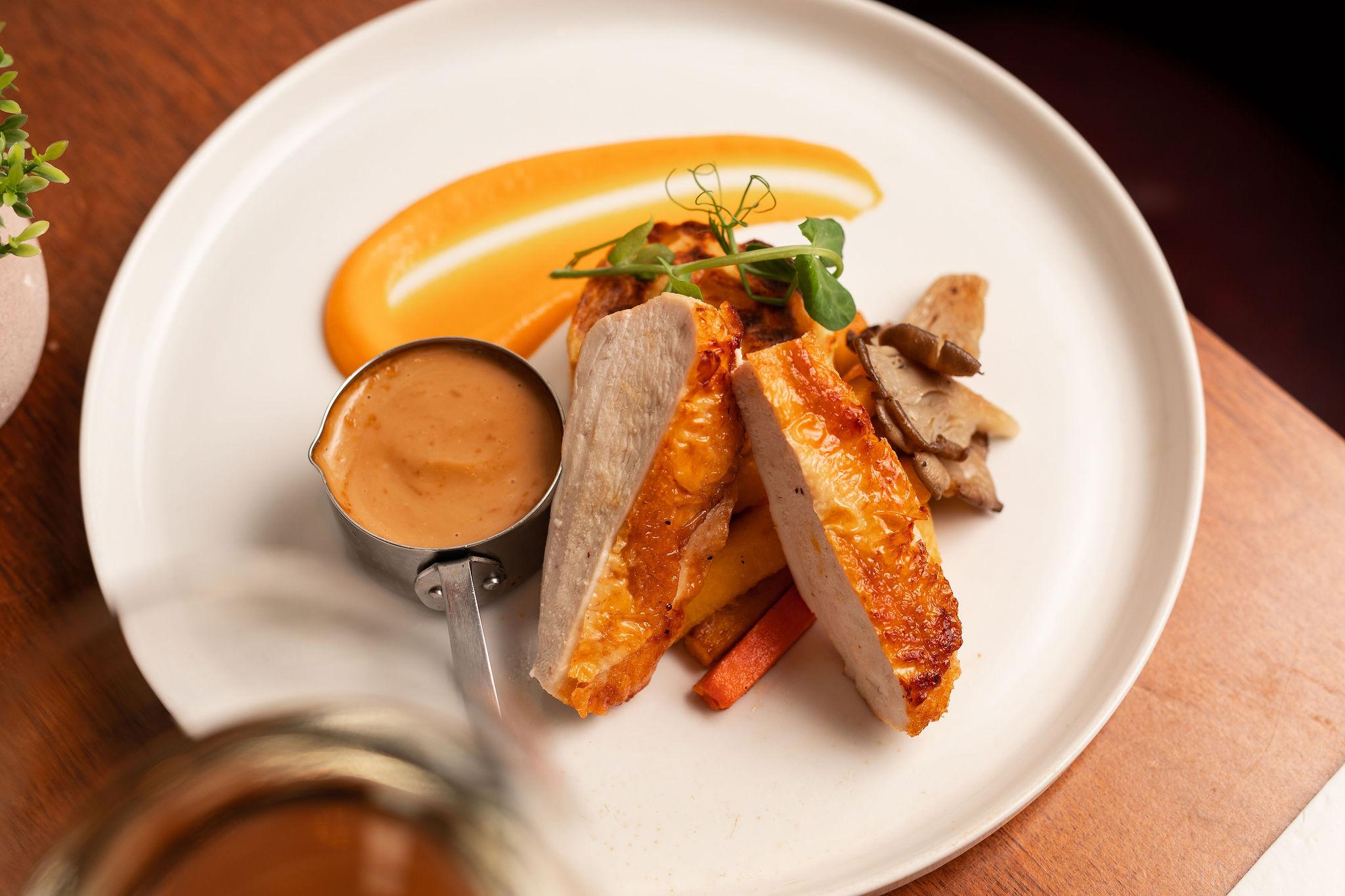 Chicken meal served at the Fairfield House Hotel restaurant