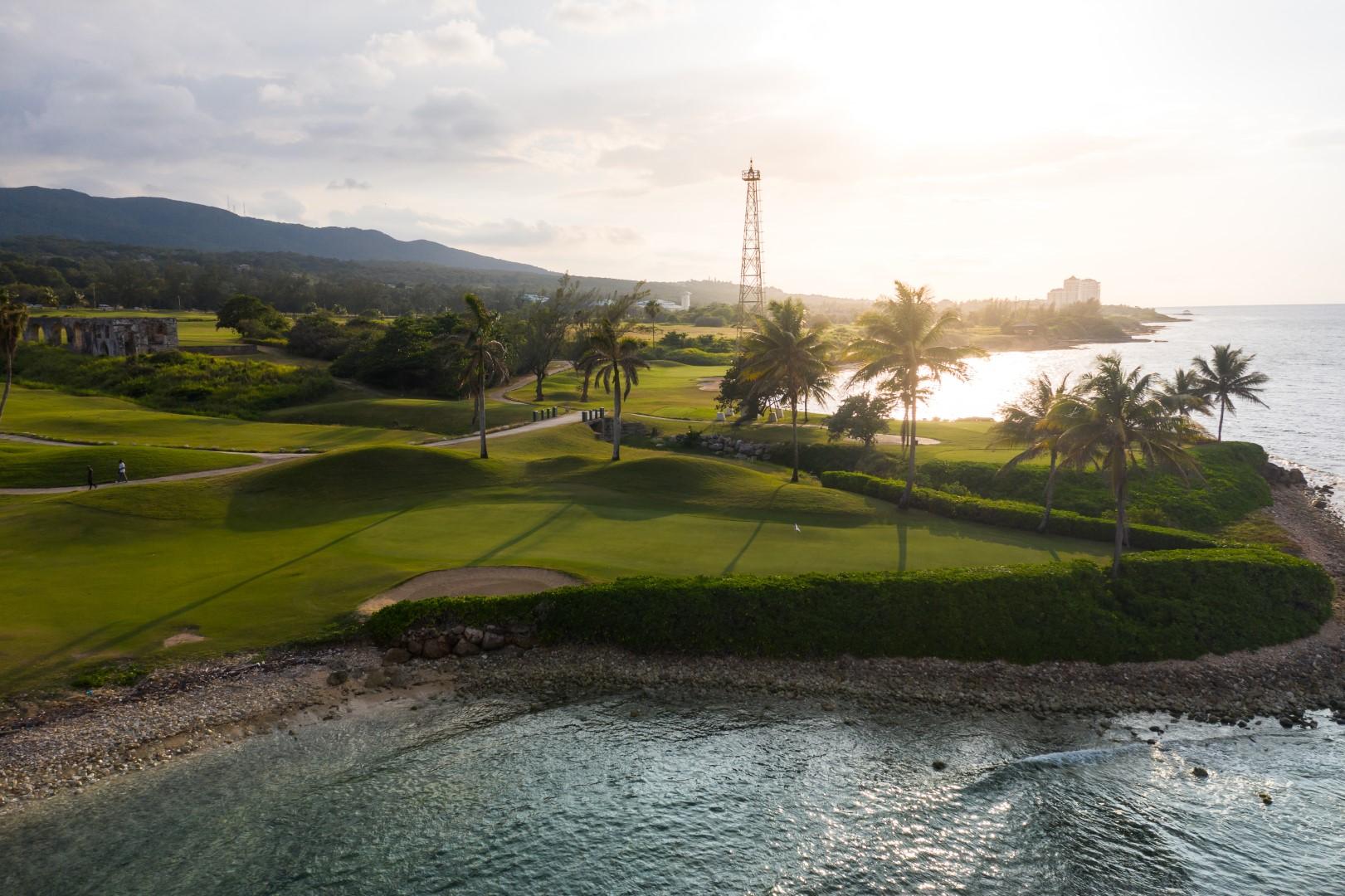 A coastal fairway at Hilton Rose Hall Resort & Spa
