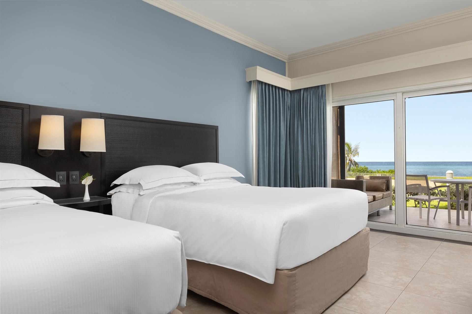 Twin bed suite at Hilton Rose Hall Resort and Spa