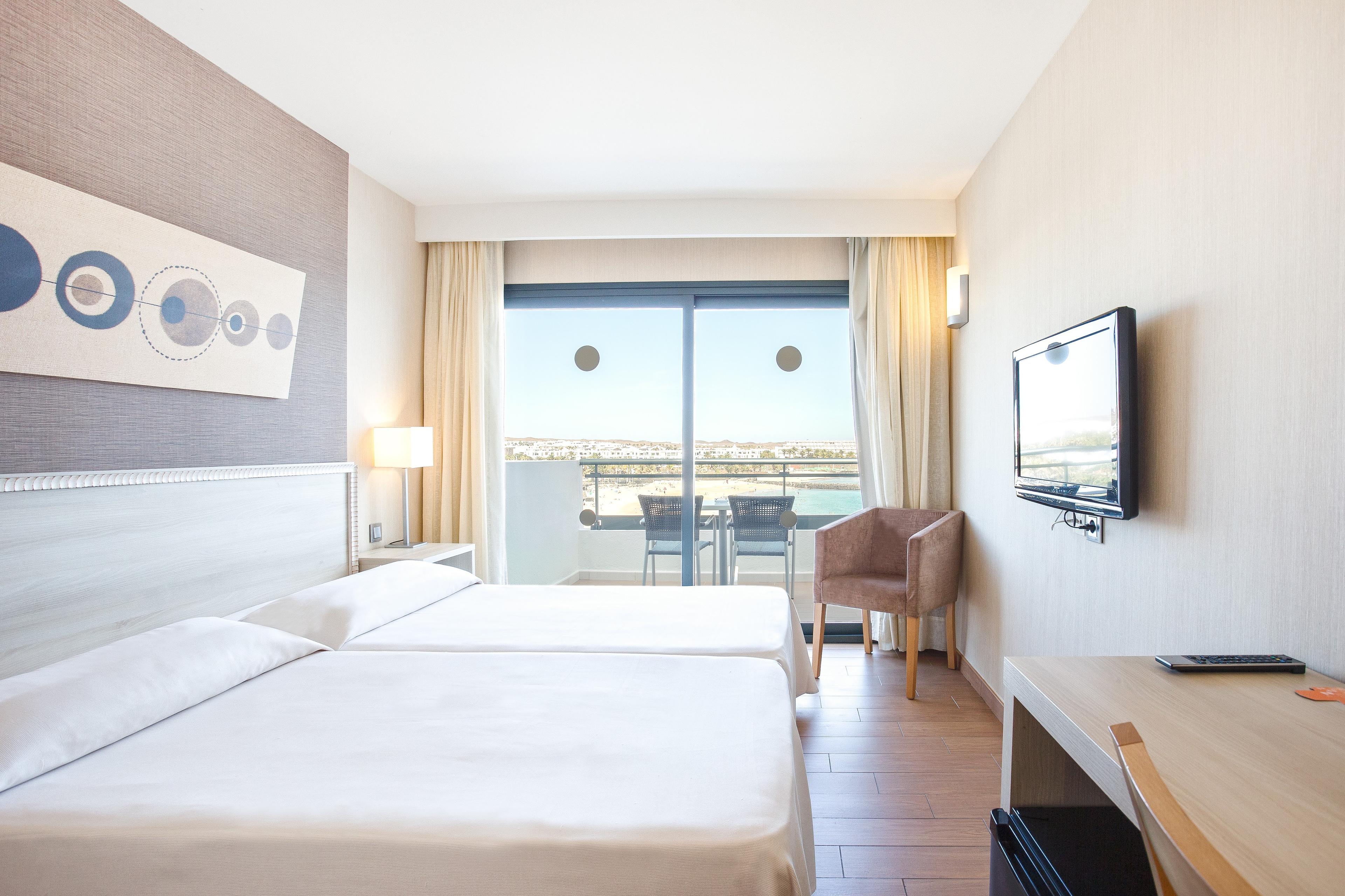 Double bed suite with balcony views at THB Lanzarote Beach